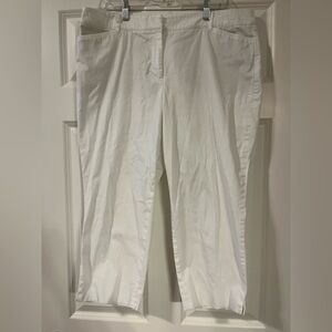 Talbots White Perfect Crop Pants Curvy fit